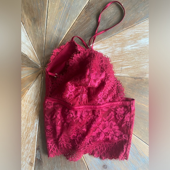 - La SENZA red Lace Lingerie Tank Top Size Medium - Picture 3 of 6